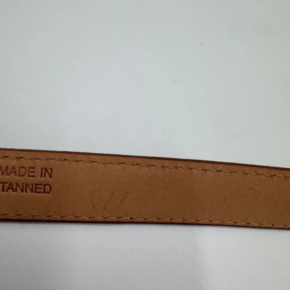 Vintage Coach 2800 British Tan Leather Belt Size 30 USA Solid Brass Hangtag